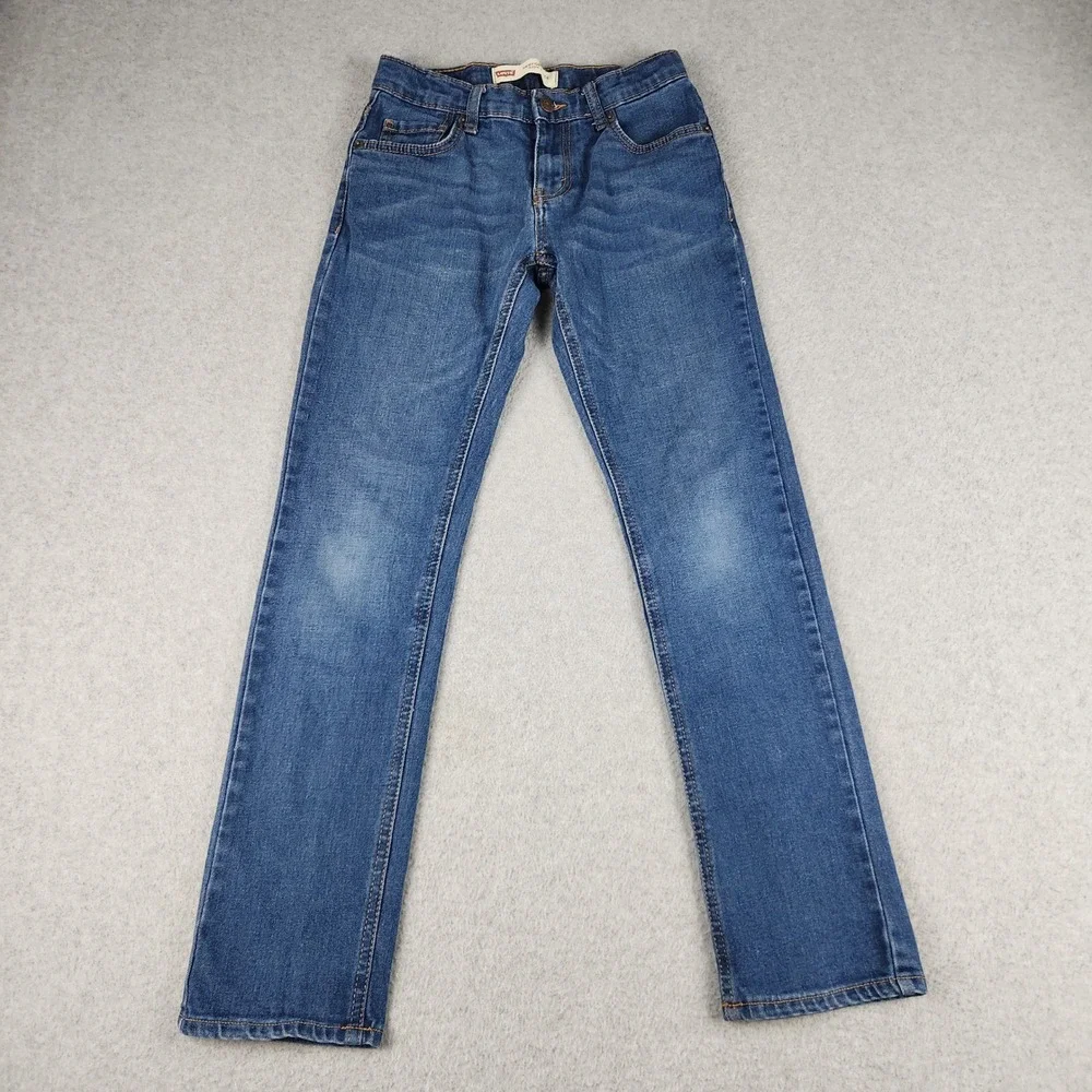 Levi's‎ 511 Jeans Boys 14 Blue Denim Medium Wash Performance Slim Straight Leg